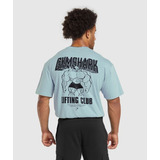 Gymshark Cartoon Lifting T-shirt - Salt Blue