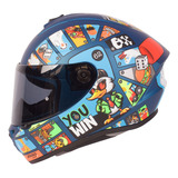 Casco Para Moto Integral Talla S Draken Goose Matte Blue