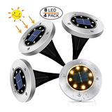 Pack De 04 Foco Led Solar Exterior Focos Solares Jardín