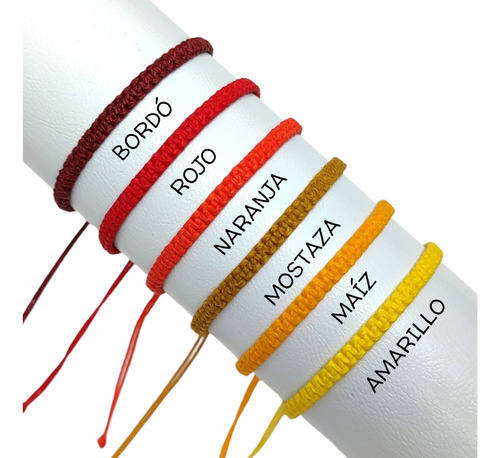 6 Pulseras Tobilleras Hilo Encerado Tejido Macramé Regulable