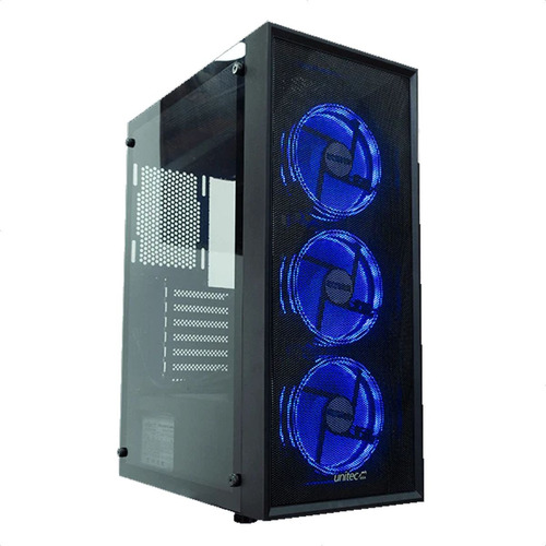 Gabinete Pc Gamer Vidrio Templado, Caja Atx / 3 Coolers Rgb