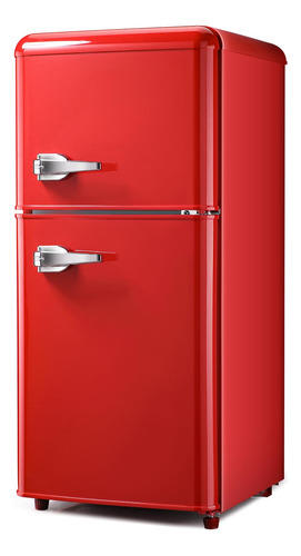 Hopday Fls-80g-red Refrigerador Compacto Retro, Rojo