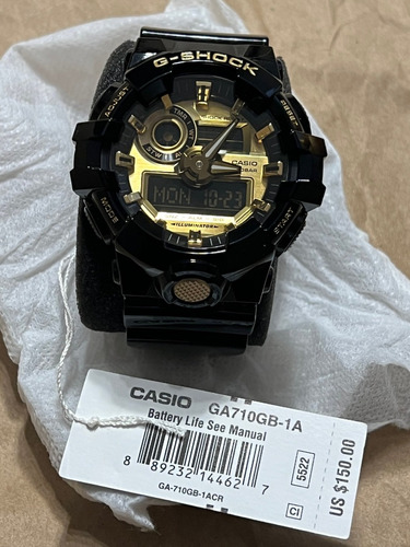 Reloj Casio G-shock Analogico Caballero Ga-710gb-1acr