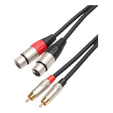 L Cable De Audio 2 Rca Macho A Amplificador Xlr Para