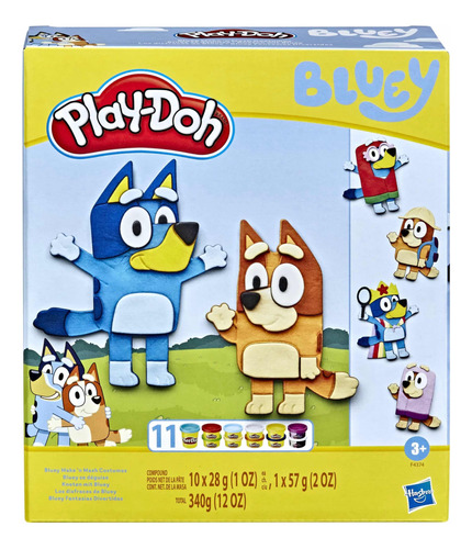 Play-doh Bluey Make 'n Mash Juego De Disfraces 11 Latas