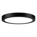 Plafon Led 28w 30cm Negro Redondo Aplicar Luz Fria