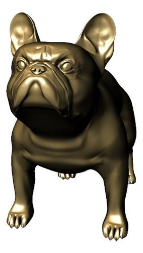 Estatua Bull Dog (efecto Metal Antiguo) 15cm Largo