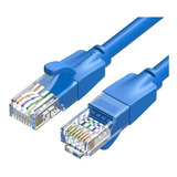 Cable De Red Vention Cat6 Certificado - 0,5 Metros - Reforzado - Premium Patch Cord - Utp Rj45 Ethernet 1000 Mbps - 250 Mhz - Cobre - Pc - Notebook - Servidores - Camaras Seguridad - Azul - Ibeld