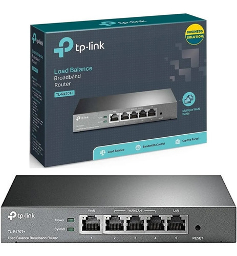 Router Banda Ancha Tp-link Tl-r470t+ Negro 110v/220v