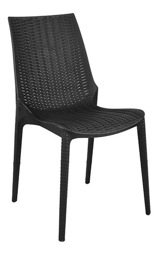 Silla Plastica Reforzada Apilable Rattan Jardin Harmony