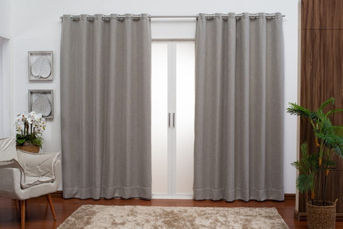 Cortina Gaze De Linho C\forro Blackout 8.00x3,00 Sala Quarto