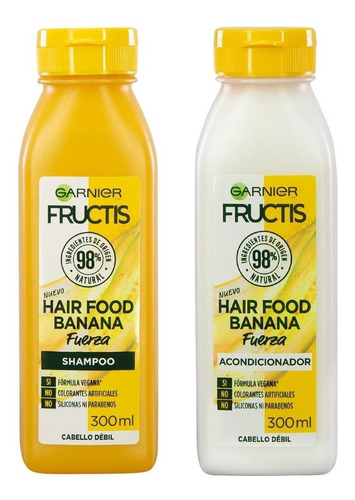 Shampoo + Acodicionador Fructis Hair Food Banana