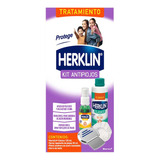 Kit Herklin Antipiojos: Shampoo, Repelente, Peine Y Gorro