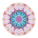 Tapete Redondo De Goma Con Diseño De Mandala De Flor De La V