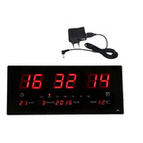 Reloj Digital Led Electrónico De Pared Grande 36 X 15cm
