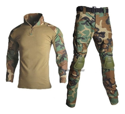 Uniforme Militar Táctico Camuflaje Paintball Caceríacon Rodi