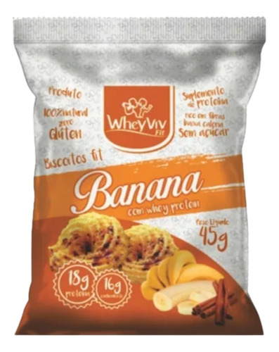 Whey Viv De Banana Com Canela Sem Glúten Sem Sal 45 G