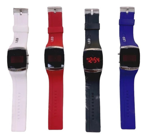 Relojes Pulsera Led Grandes Por Mayor Por 5 Unidades Surtido