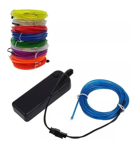 8 Hilo Tira Led Neon 3 Metros Wire Cable Luminoso Flexible
