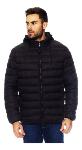 Bobojaco Jaqueta Puffer Masculina Grossa Importada Com Capuz