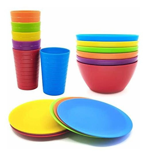 Juego De Vajilla De Plástico, Plato, Cuenco Y Vaso De Plásti