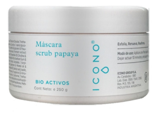 Máscara Scrub Papaya Exfoliante 250grs - Icono