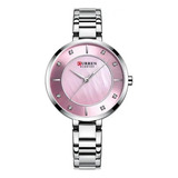 Reloj Para Mujer Curren Curren Blanche Krec6119 Plateado