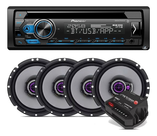 Toca Cd Pioneer Deh-s4280bt Bluet + 4 Falante 6 Pol + Módulo