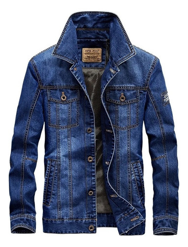 Chaqueta De  Jeans Para Hombre, Abrigo De Talla Grande