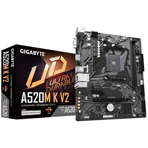 Tarjeta Madre Gigabyte A520m K V2, Skt Am4, 4 Sata3/1 M.2,