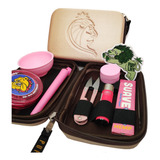 Super Kit Puff All Pink Rosa Bebe Delicado Cuia Desbelatador