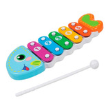 Xilofone Infantil Musical Peixinho Colorido 5 Tons Buba