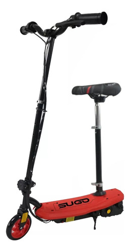 Scooter Patín Eléctrico Eco-forte Con Asiento 120w 12km/h Color Rojo