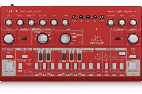  Sintetizador Behringer Analógico De Lineas De Bajo Rojo