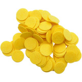 1 Pulgada Amarillo, 100 Círculos De Fieltro Rígido