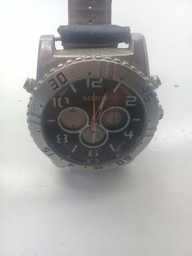 Reloj Soho Ch269 Sumergible Water Resistant, Malla De Cuero.