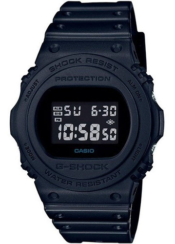 Relógio Casio G-shock Dw-5750e-1bdr Revival Correia Preto Bisel Preto Fundo Preto