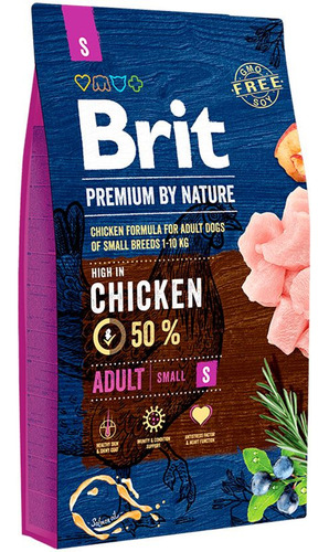 Alimento Brit Premium By Nature Adulto S 3kg