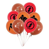 Set 12 Globos De Latex Superheroe Relámpago Rayo Veloz