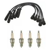 Kit Cables Ferrazzi Pvc Y Bujías Fiat 128 147 Uno 1.1 Y 1.3