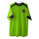 Camisa Do Barcelona Ronaldinho 2005 #10 Verde Top