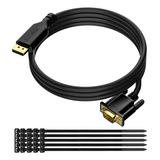 Cable Displayport A Vga De 6 Pies, Cable Adaptador Dp A Vga