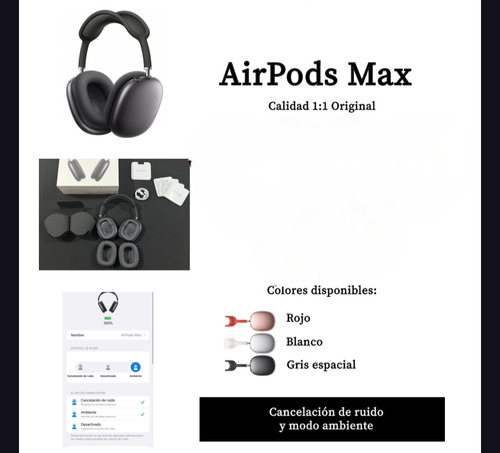 AirPods Max Calidad 1:1 Nuevos Con Sello De Seguridad 