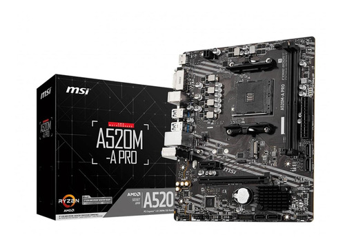 Tarjeta Madre Msi A520m-a Pro Amd Am4 Micro Atx