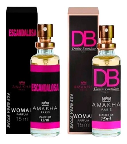 Kit 2 Perfume Feminino Escandalosa Db Amakha Paris Bolsa