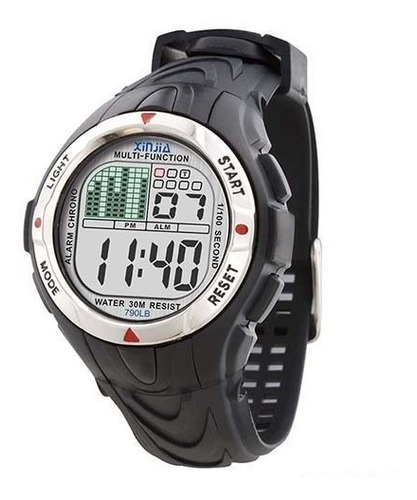 Reloj Digital Xinjia 790lb Resistente Al Agua 7 Luces