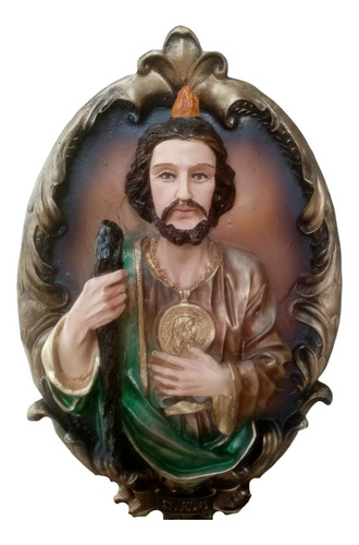 San Judas Para Colgar, Medallon, Figura De Resina 40 Cm