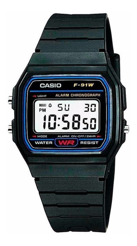 Reloj Casio F91w Digital Retro Vintage Agente Oficial