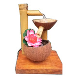 Fuente Cascada De Bambu Y Coco, Usb