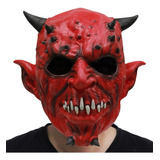 Máscara De Latex  Demonio Diablo Cotillón Disfraz Halloween 